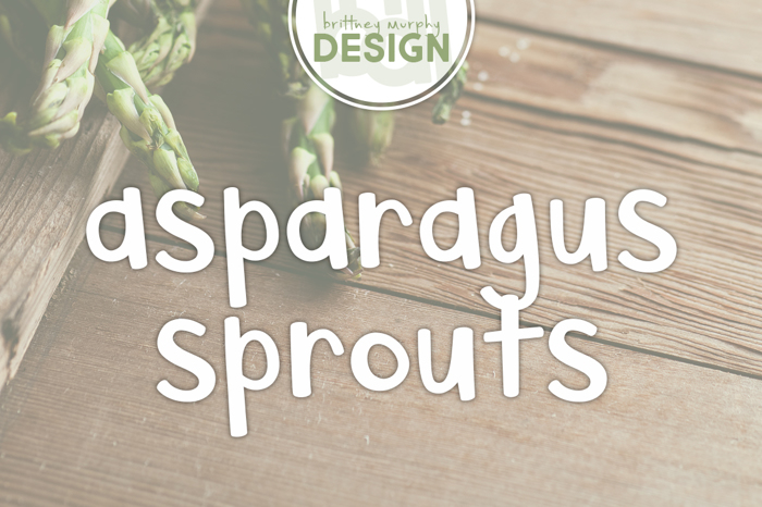 Asparagus Sprouts Font poster