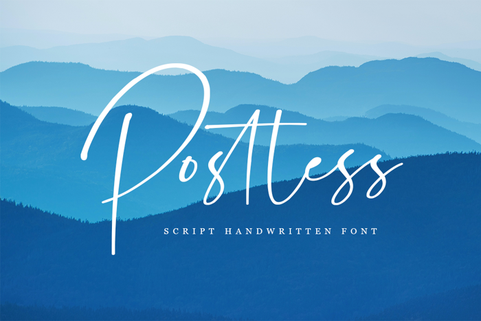 Postless Font poster