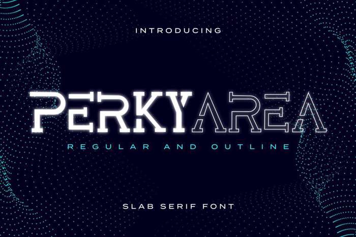 Perky Area Font poster