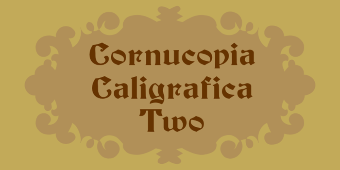 Cornucopia Caligrafica Two Font