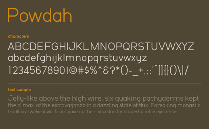 Powdah Font poster