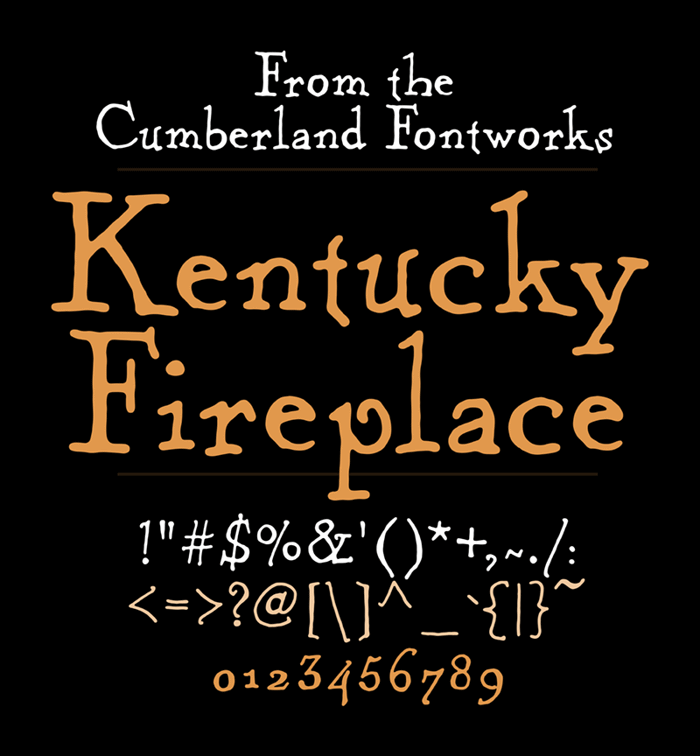 Kentucky Fireplace Font poster