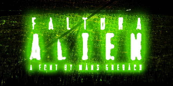 Faltura Alien Font poster