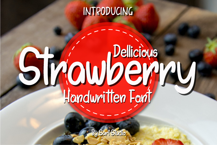 Dellicious Strawberry Font poster