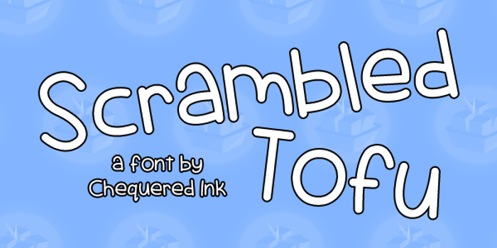 Scrambled Tofu Font poster