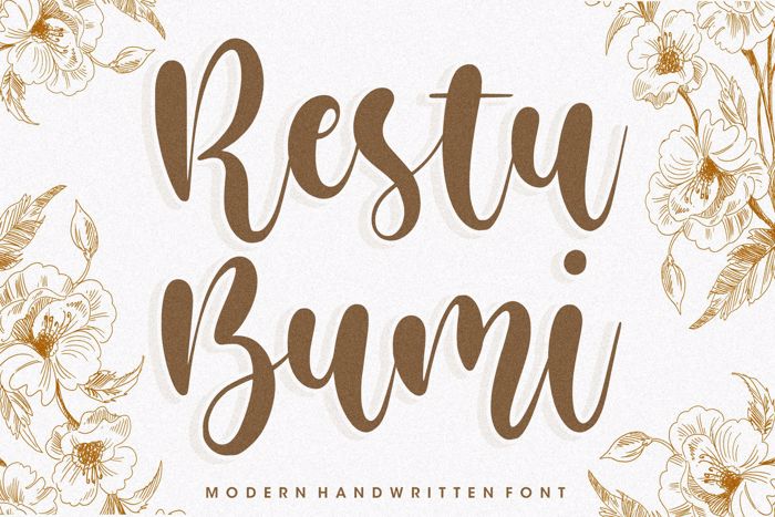 Restu Bumi Font poster