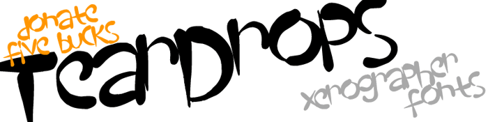 TearDrops Font poster