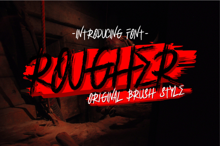 ROUGHER Font poster
