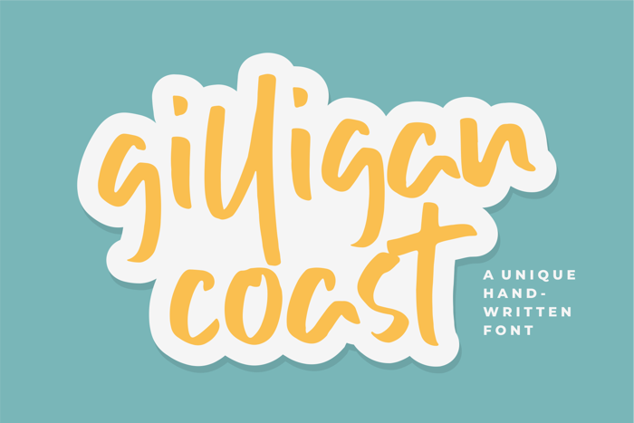 Gilligan Coast Font poster