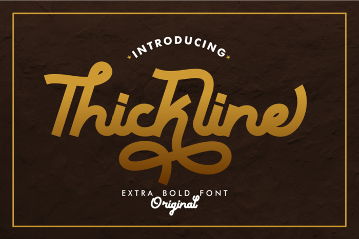 Thickline Font poster