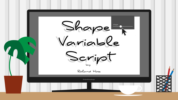 Shape Variable Script Font poster