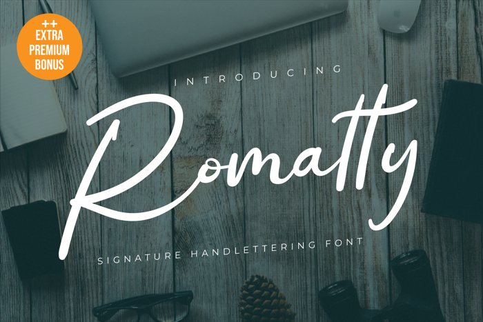 Romatty Font poster