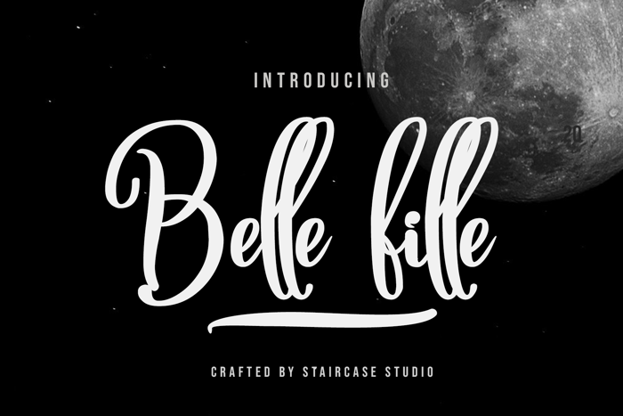 Belle fille Font poster
