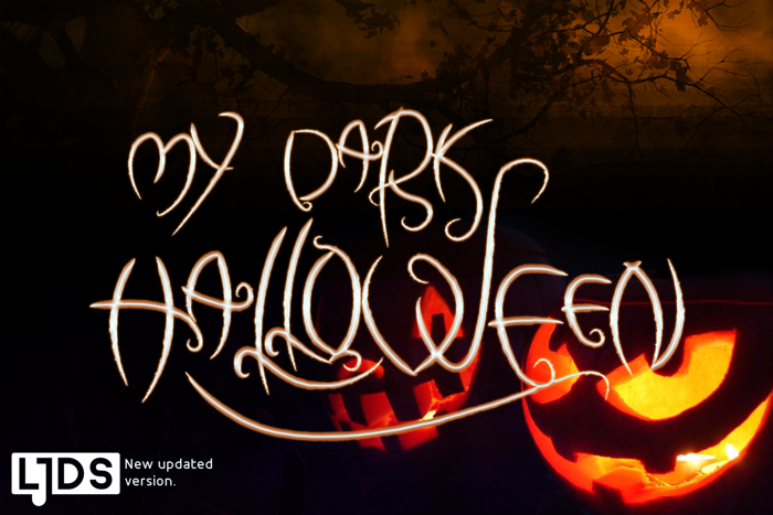 my dark halloween Font poster