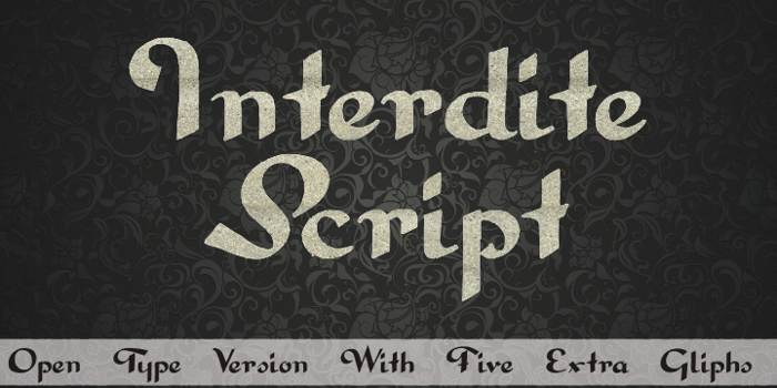 Interdite Script Font poster