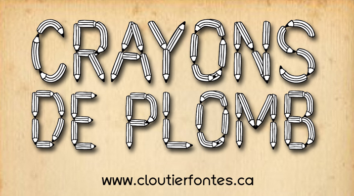 CF Crayons de plomb PERSONALUSE Font poster