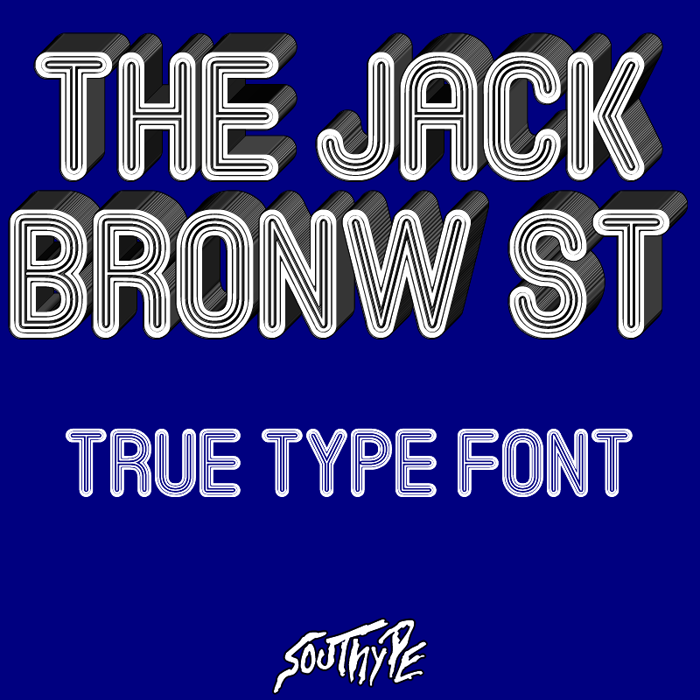 The Jack Bronw St Font poster