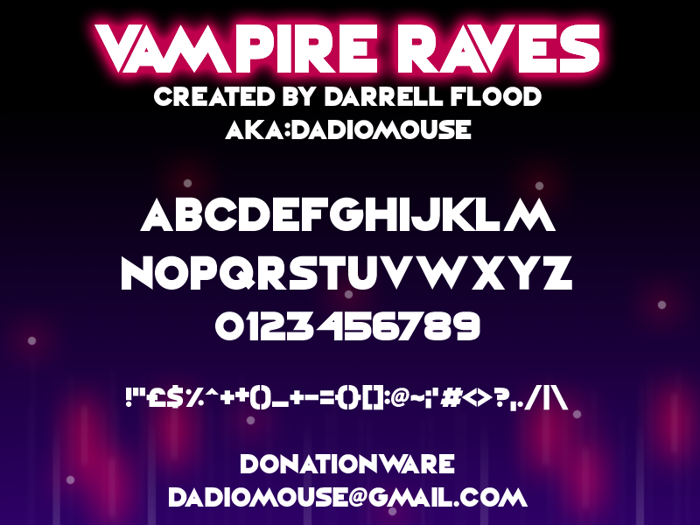 Vampire Raves Font poster