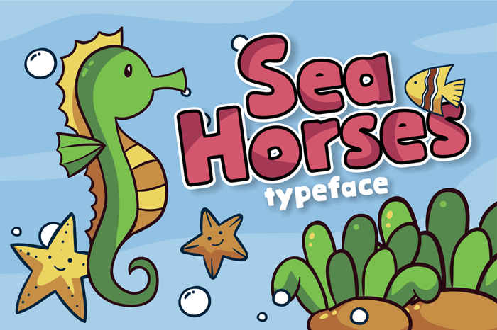 Sea Horses Font poster