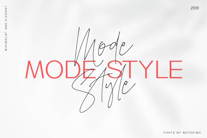 Mode Style Script Font