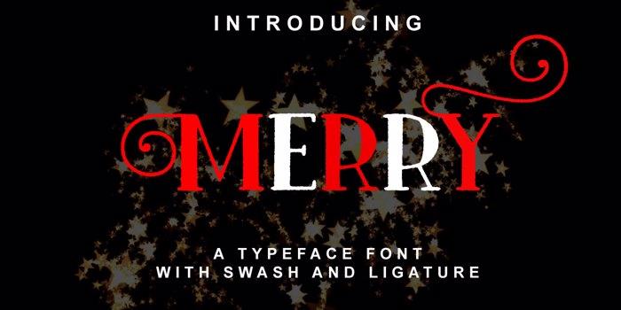 Merry Font poster