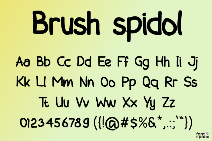 Brush spidol Font poster