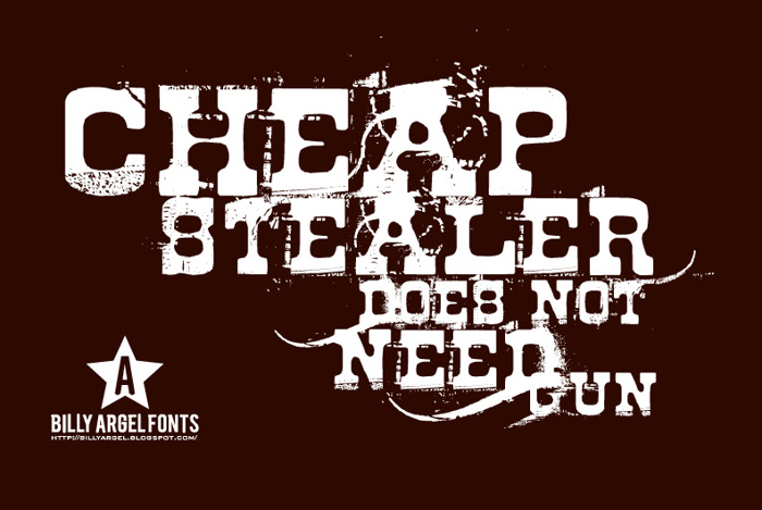 Cheap stealer Font poster