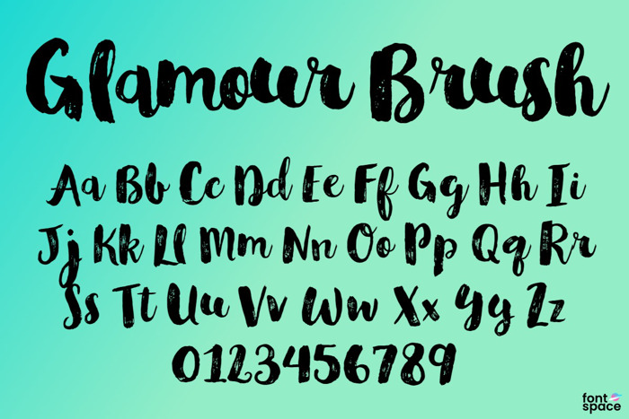 Glamour Brush Font poster