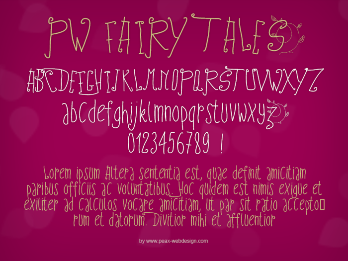 PWFairyTales Font poster
