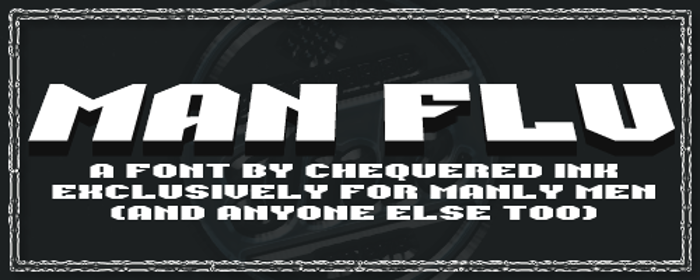 Man Flu Font poster