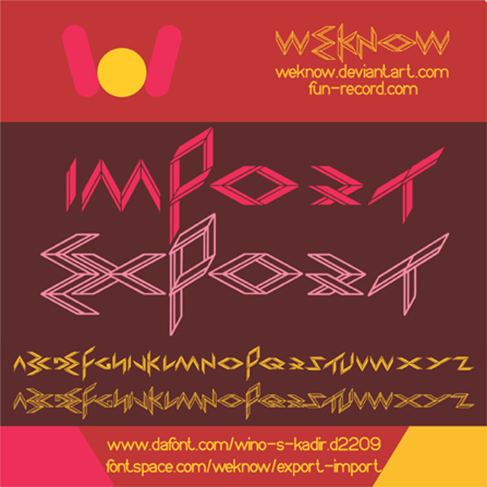 EXPORT import Font poster
