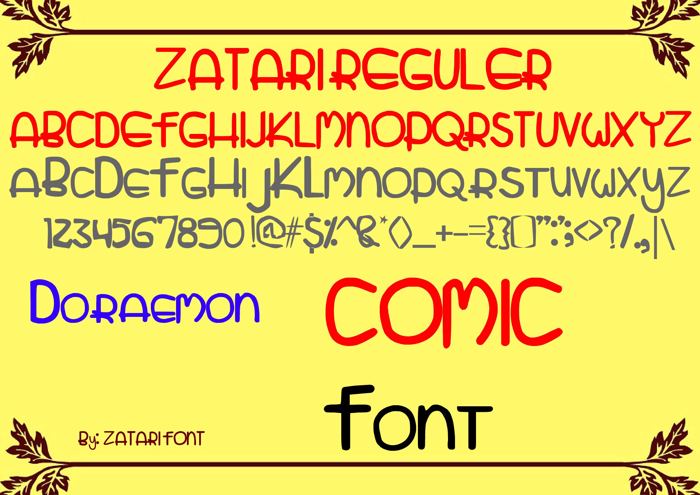 zatari Font poster