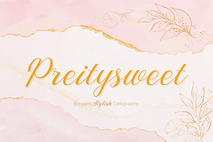 Preitysweet Font poster