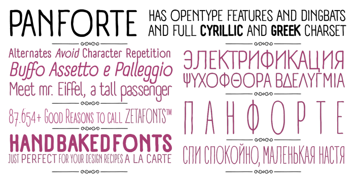 Panforte Font poster