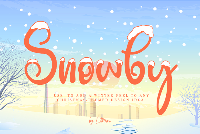 Snowby Font poster