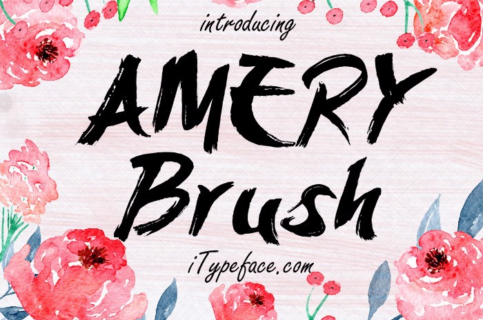 Amery Brush Font poster