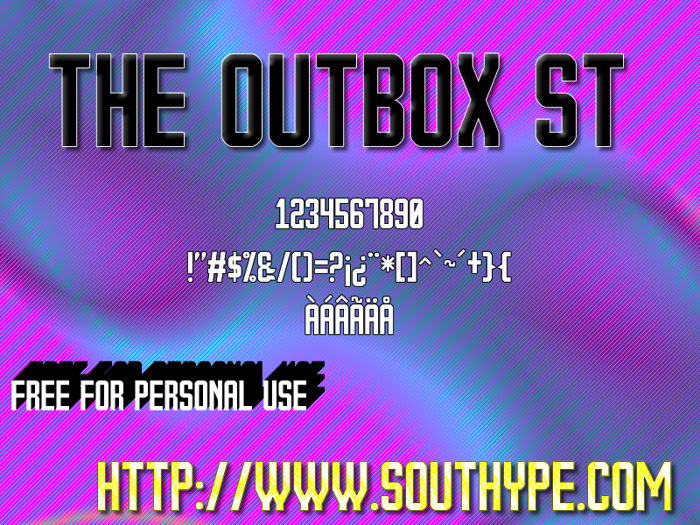 The Outbox St Font poster