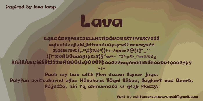Lava Font poster