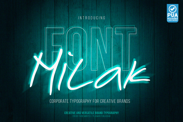 Milak Font poster