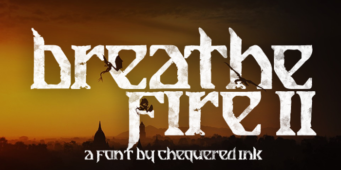 Breathe Fire II Font poster