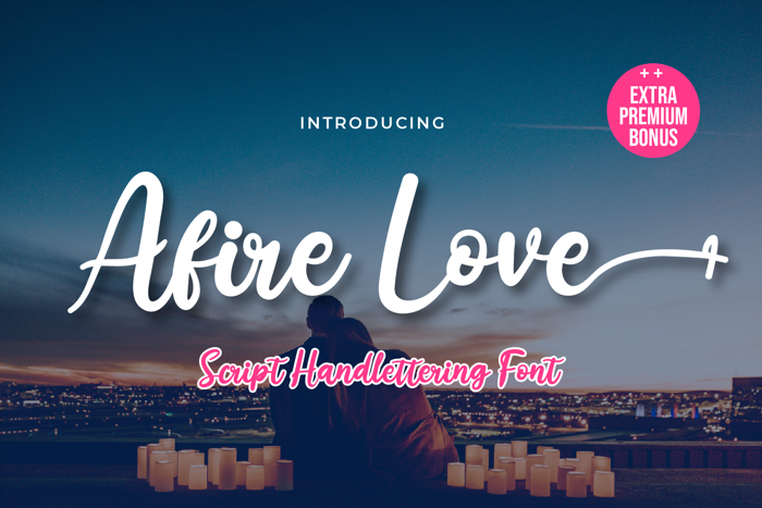 Afire Love Font poster