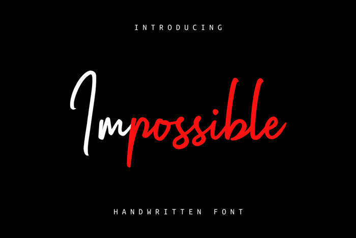 Impossible Font poster