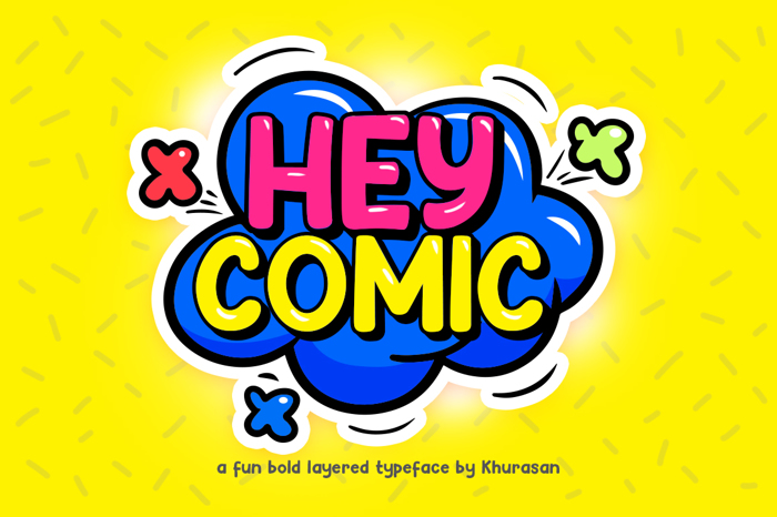 Hey Comic Font poster