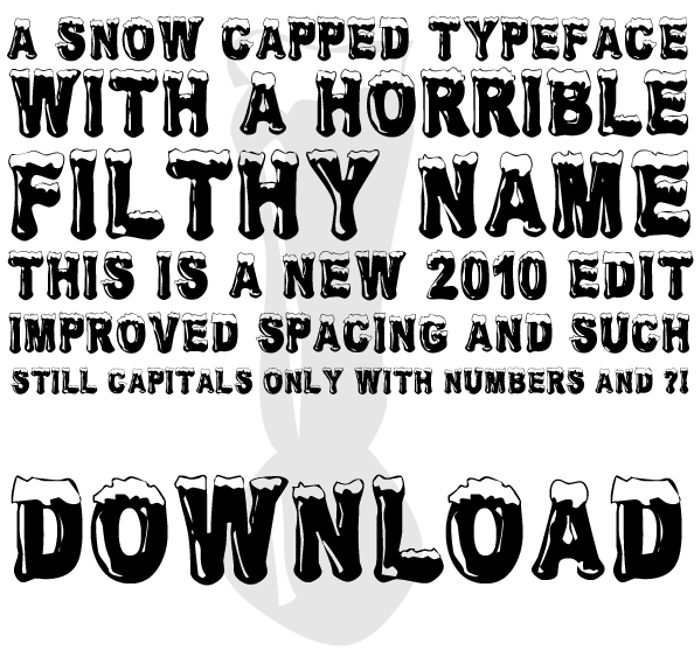 Frostbitten Wanker Font poster