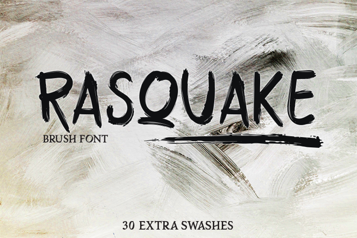 RASQUAKE demo Font poster