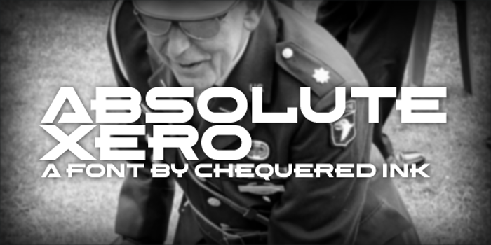 Absolute Xero Font poster