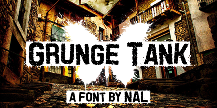 Grunge Tank Font poster