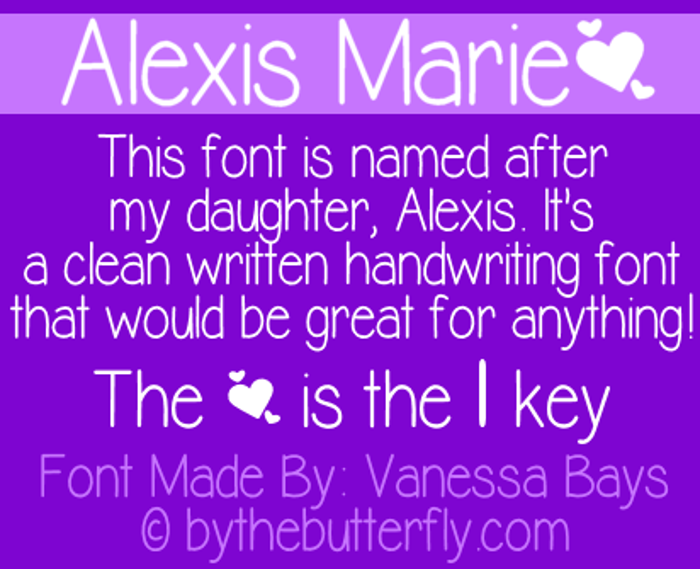 Alexis Marie Font poster