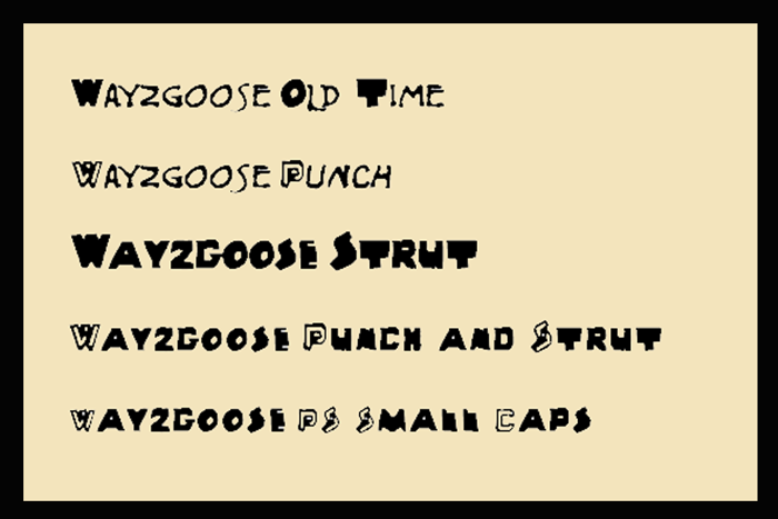 Wayzgoose Block Font poster