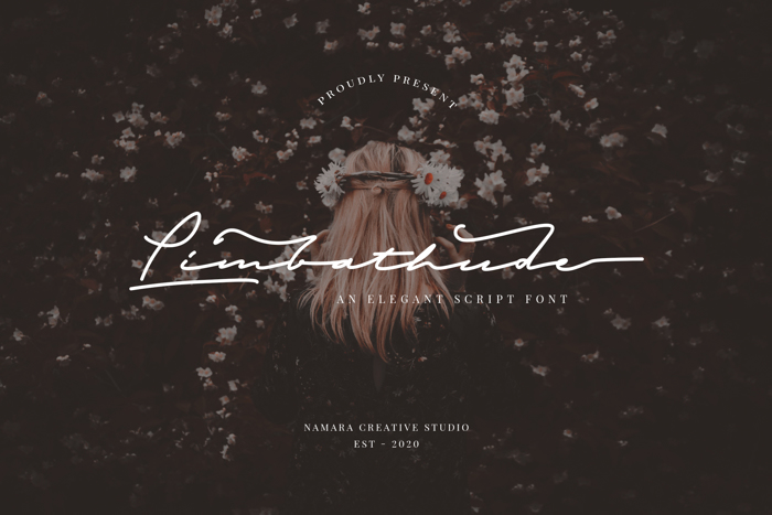 Limbathude Script Font poster